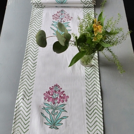 Chemin de table indien artisanal