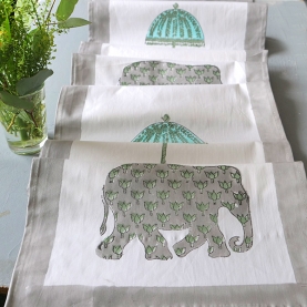 Indian handcrafted cotton table runner