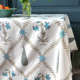Indian printed cotton table cover