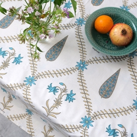 Indian printed cotton table cloth