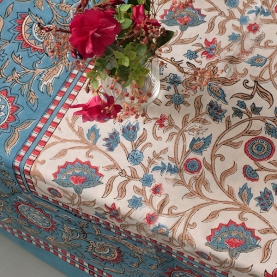 Nappe indienne en coton imprimée