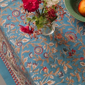 Nappe indienne en coton imprimée