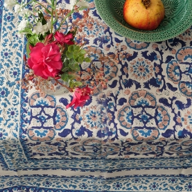 Nappe indienne en coton imprimée