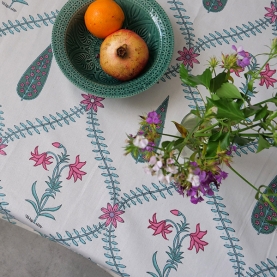 Nappe indienne imprimée