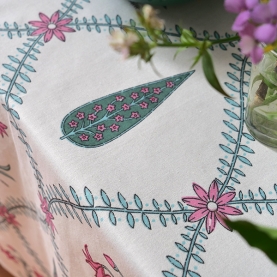 Nappe indienne en coton imprimée