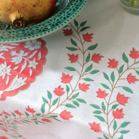 Nappe indienne en coton imprimée