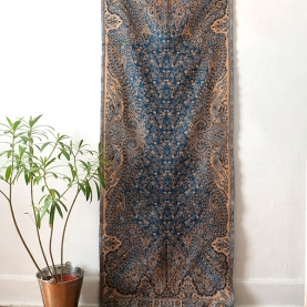 Indian woven wall hanging Mangoes blue and orange