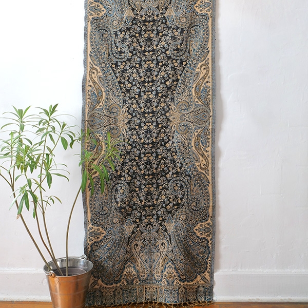 Indian woven wall hanging Mangoes blue and black