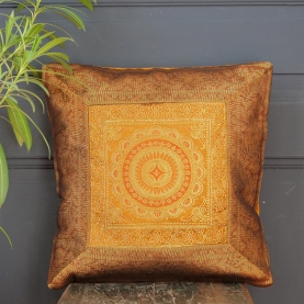 Indian cushion cover Benarasi ocher L40