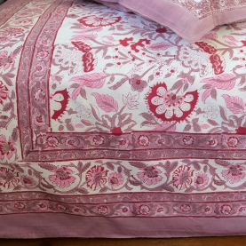 Drap de lit indien avec taies d'oreiller