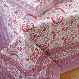 Indian cotton handprinted bedsheet