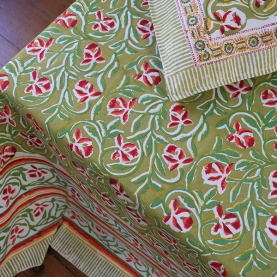 Indian printed bedcover