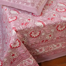 Parure de lit indienne en coton imprimé