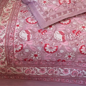 Couvre-lit indien en coton imprimé