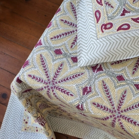 Drap de lit indien avec taies d'oreiller