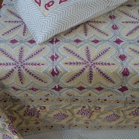 Parure de lit indienne en coton imprimé