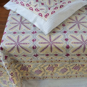 Drap de lit indien en coton imprimé