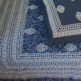 Indian printed bedsheet + pillow