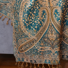 Indian woven wall hanging Mangoes blue and orange