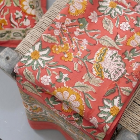Drap de lit indien avec taies d'oreiller