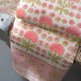 Drap de lit indien avec taies d'oreiller