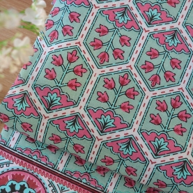 Parure de lit indienne en coton imprimé