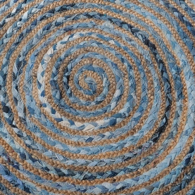 Tapis indien artisanal en jute rond