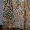Tapis mural indien tissé Mangues bleu et orange