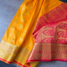 Indian sari with blouse and petticoat