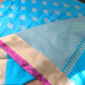 Saree indien complet satiné