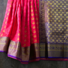 Saree indien complet satiné