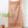 Indian traditional cotton wall hanging Offwhite and orange