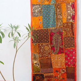 Tissu mural indien artisanal Patchwork