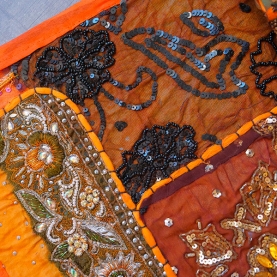 Tapis mural indien artisanal Patchwork
