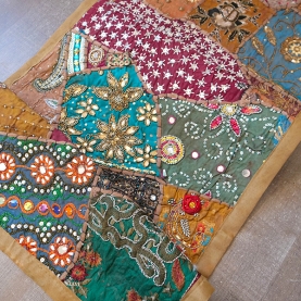 Tissu mural indien artisanal Patchwork