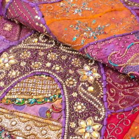 Tissu mural indien artisanal Patchwork
