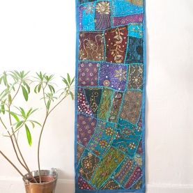 Tissu mural indien artisanal Patchwork