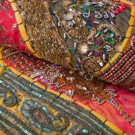 Tissu mural indien artisanal Patchwork