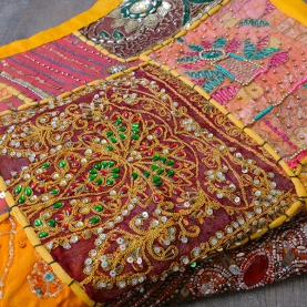 Tissu mural indien artisanal Patchwork