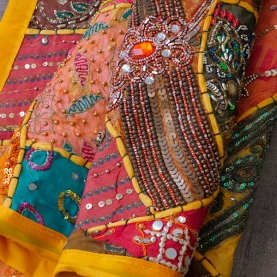 Tapis mural indien artisanal Patchwork