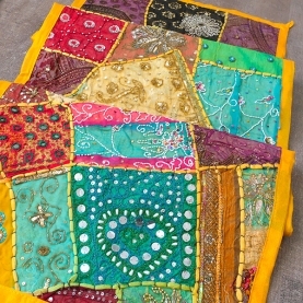 Tissu mural indien artisanal Patchwork