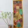 Tissu mural indien artisanal Patchwork jaune