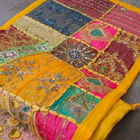 Tapis mural indien artisanal Patchwork