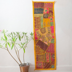 Tissu mural indien artisanal Patchwork