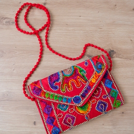 Pochette indienne artisanale