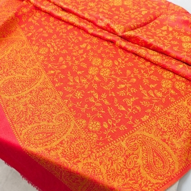 Indian knitted scarf Flowers