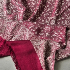 Indian knitted scarf Flowers