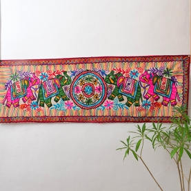 Indian handcrafted cotton wall hanging Elephants