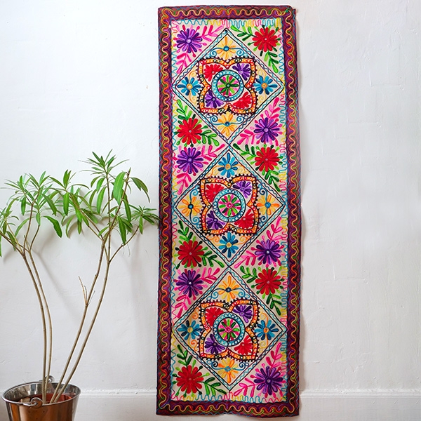 Indian handcrafted cotton wall hanging Flowers