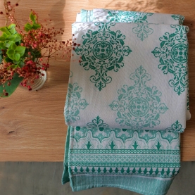 Indian printed cotton table cloth